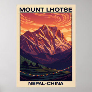 Poster Mount Lhotse Nepal-China V05