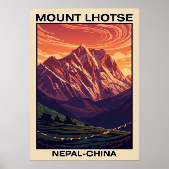 Poster Mount Lhotse Nepal-China V05 (Devant)