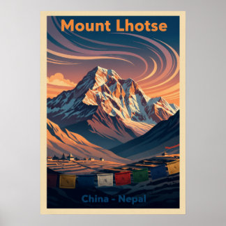 Poster Mount Lhotse Nepal-China V06
