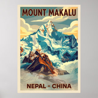Poster Mount Makalu Nepal-China V01