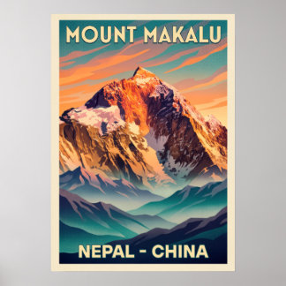 Poster Mount Makalu Nepal-China V02