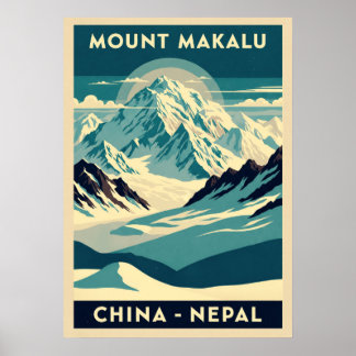 Poster Mount Makalu Nepal-China V04