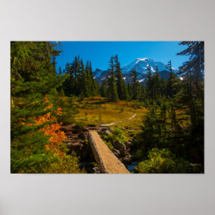 Poster Mount Rainer, Spray Park autumn