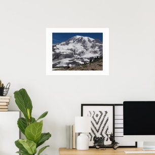 Poster Mount Rainier Glacier Vista Photographic Landscape