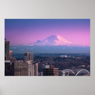 Poster Mount Rainier Seattle