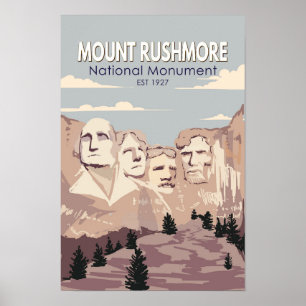 Poster Mount Rushmore National Monument South Dakota