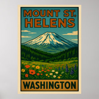 Poster Mount St. Helens Washington V01