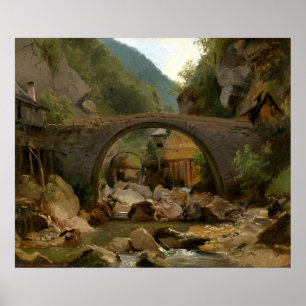 Poster Mountain Stream - Théodore Rousseau Fine Art