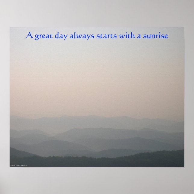 Poster Mountain Sunrise (Devant)