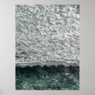 Poster Mousse d'onde aérienne - Eau côtière dramatique Ph