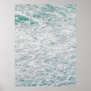 Poster Mousse Océanique Turquoise - Eau Côtière Lumineuse