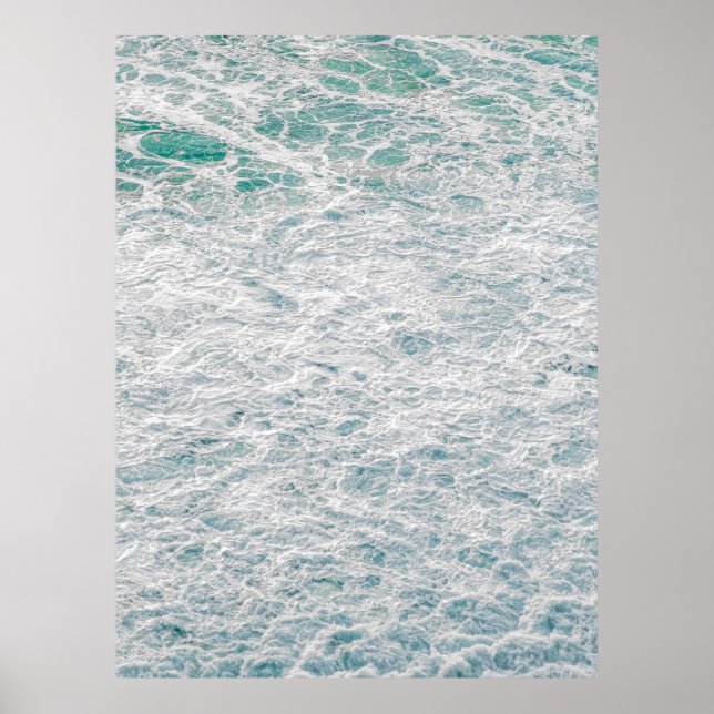 Poster Mousse Océanique Turquoise - Eau Côtière Lumineuse (Devant)