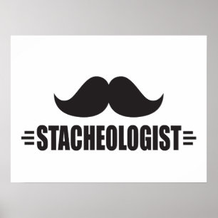 Poster Moustache drôle