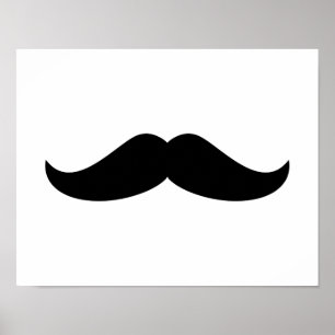 Poster Moustache noire