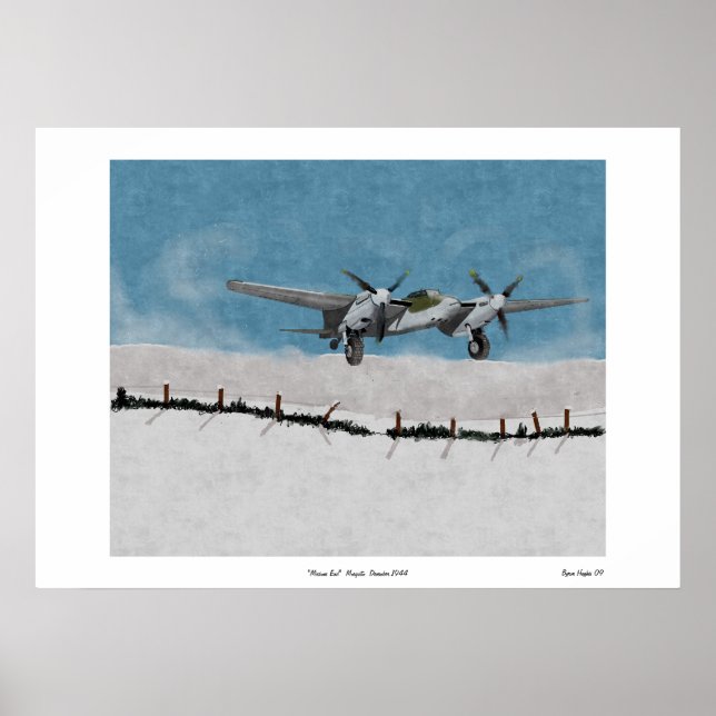 Poster Moustique "Mission End" Décembre 1944 (Devant)