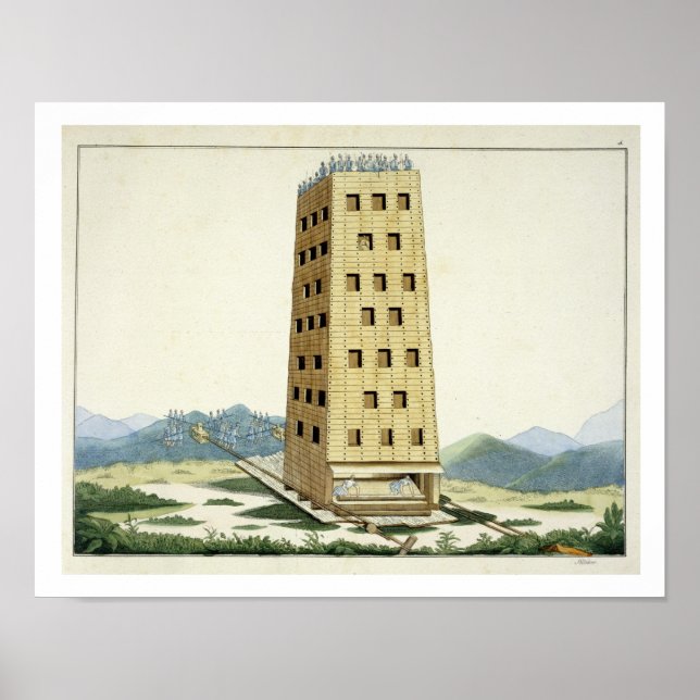 Poster Moveable Tower designed after Caesar's Tower at N (Devant)