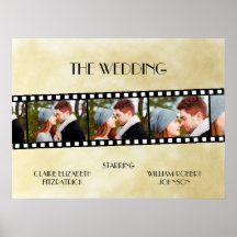 Movie Film Strip Photo Collage Mariage Bienvenue