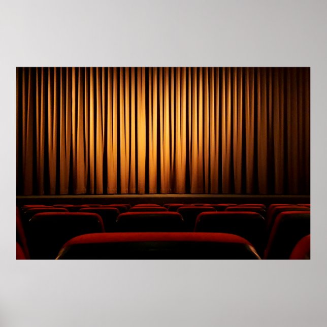 Poster Movie theater curtain theatre movie (Devant)