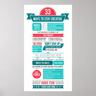Poster moyens de rester créatif