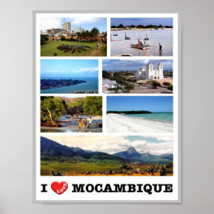 Poster Mozambique - I Love -