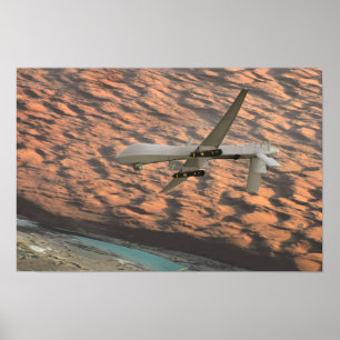 Poster MQ-1 Drone d'avion sans pilote Predator