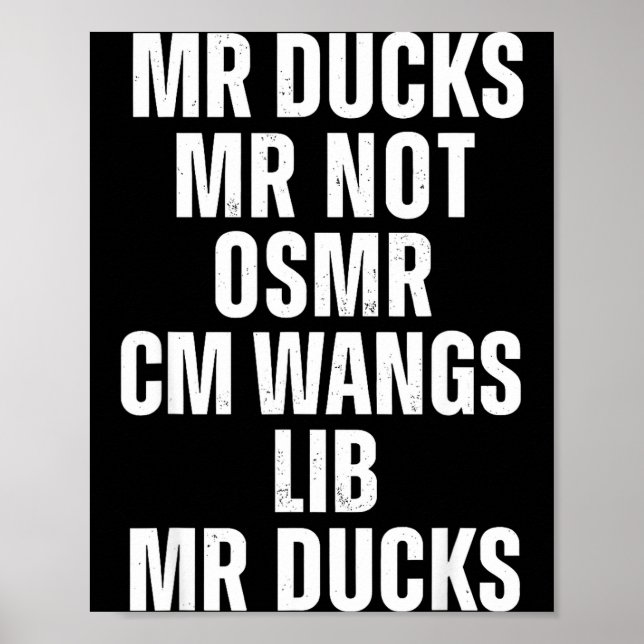 Poster Mr Ducks Mr Not Duck Joke Phonetic Puzzle  (Devant)
