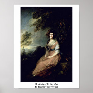 Poster Mrs.Richard B. Sheridan By Thomas Gainsborough