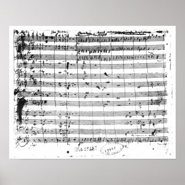 Poster Ms.1548 Ouverture de l'opéra "Don Giovanni" (Devant)
