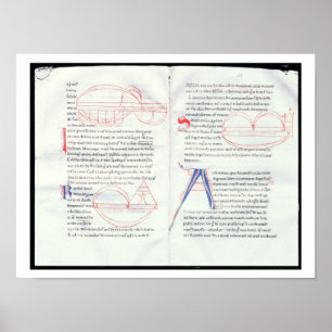 Poster Ms 237 f.47-48 Musical intervals from Boetius's Mu