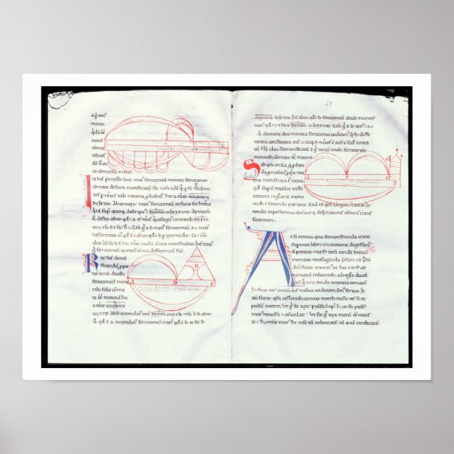 Poster Ms 237 f.47-48 Musical intervals from Boetius's Mu (Devant)