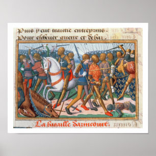 Poster Ms Fr 5054 f.11 La bataille d'Agincourt, 1415, pou