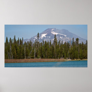 Poster Mt Bachelor du lac Little Lava, Oregon