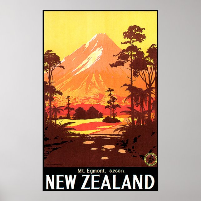Poster Mt. Egmont Nouvelle-Zélande (Devant)
