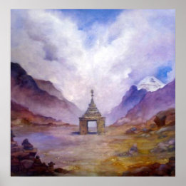 Poster Mt Kailash Stupa Tibet par Lynda Vugler