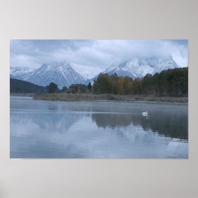 Poster Mt. Moran Réflexion (Devant)