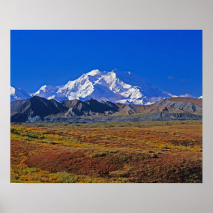 Poster Mt. Parc national McKinley Denali, Alaska.