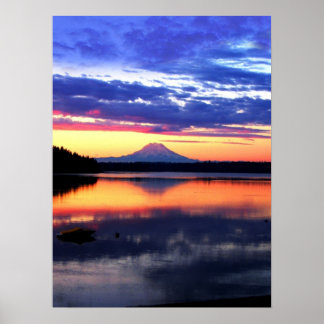 Poster Mt Rainier à Sunrise