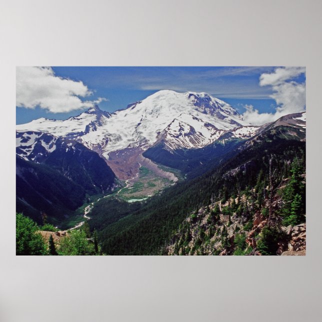 Poster Mt Rainier de Sunrise Park (Devant)