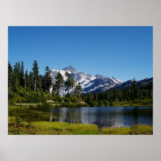 Poster Mt Shuksan Du Lac Photo (Devant)