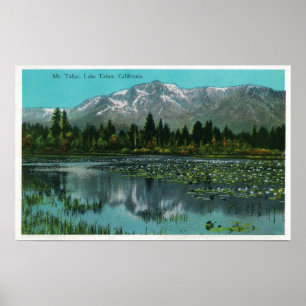Poster Mt. Tallac and Lake Tahoe, California