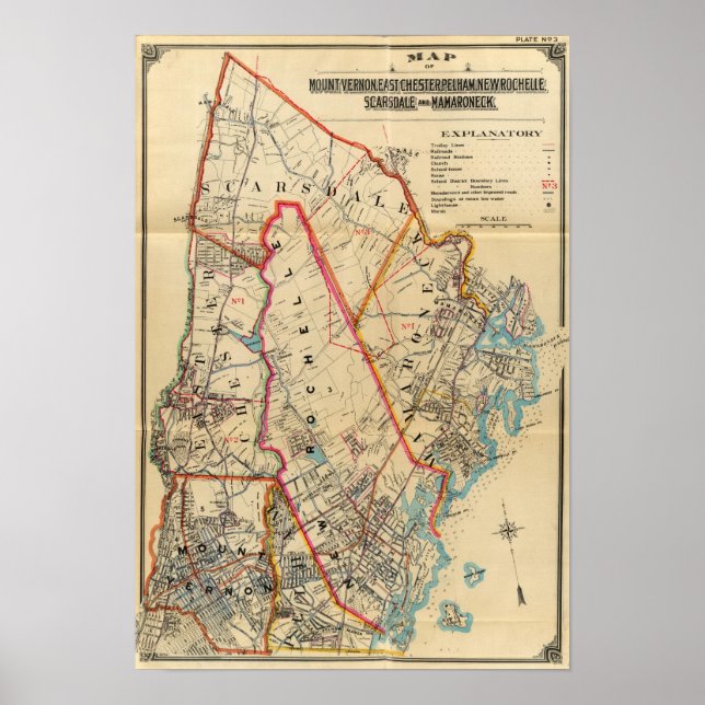Poster Mt. Vernon, E Chester, Pelham, New Rochelle, NY (Devant)
