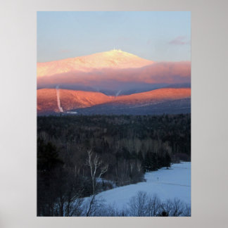 Poster Mt Washington au coucher du soleil