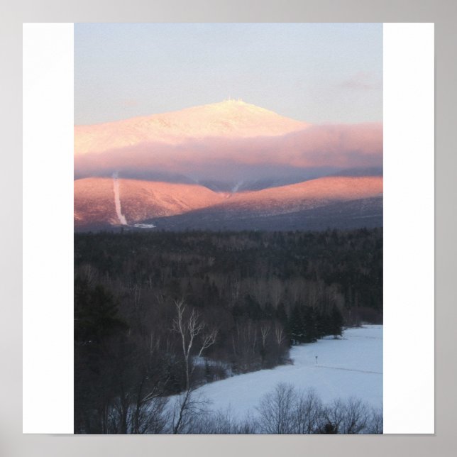 Poster Mt Washington au coucher du soleil (Devant)
