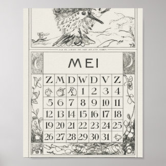 Poster Mtheo van hoytema - calendrier - art de héron - ac