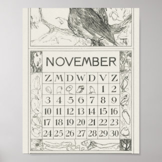 Poster Mtheo van hoytema - calendrier - art de herons - a