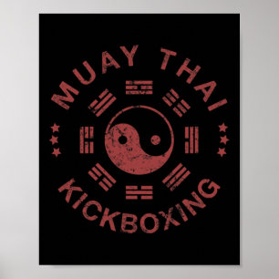 Poster Muay Thai Arts Martiaux Mixtes Kickboxing