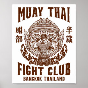 Poster Muay Thai Boxer Boxer Boxer Muay Thai Figh