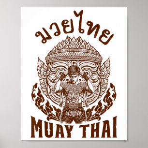 Poster Muay Thai Boxer Boxer Lover Thai Boxing Thaïlande