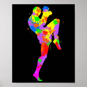 Poster Muay Thai Boxing Boys Enfants Hommes