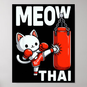 Poster Muay Thai Chat Boxe Martial Arts Fighter Sport Cu